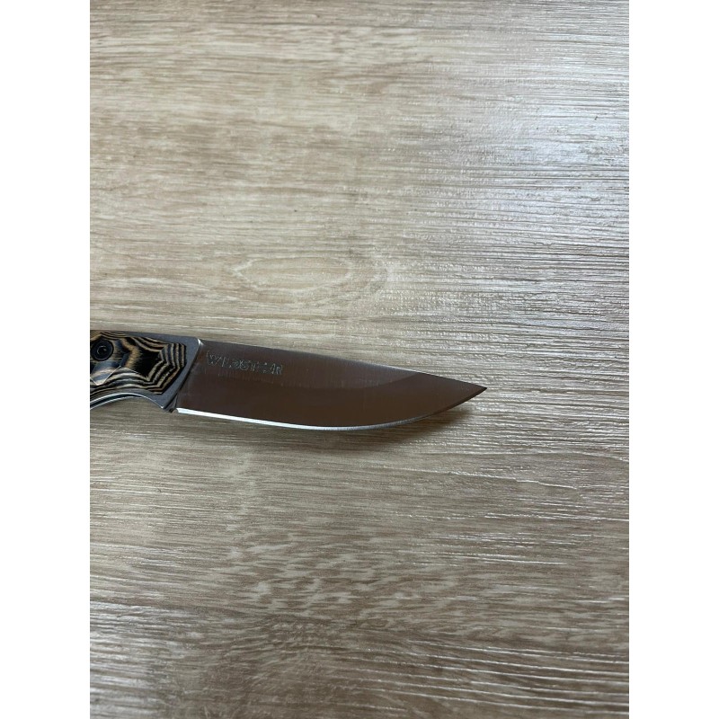 Couteau Wildsteer TROLL Pliant Brossé MARRON 18,6 cm