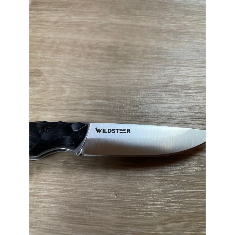Couteau Wildsteer TROLL Pliant Brossé NOIR 18,6 cm