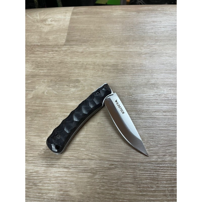 Couteau Wildsteer TROLL Pliant Brossé NOIR 18,6 cm