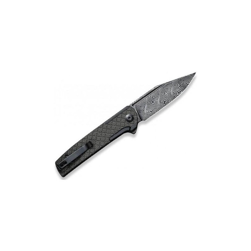 COUTEAU CIVIVI CACHET MICARTA VERT FONCE/ INOX DAMAS + ETUI