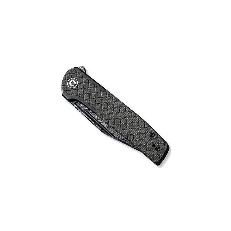 COUTEAU CIVIVI CACHET MICARTA VERT FONCE/ INOX DAMAS + ETUI