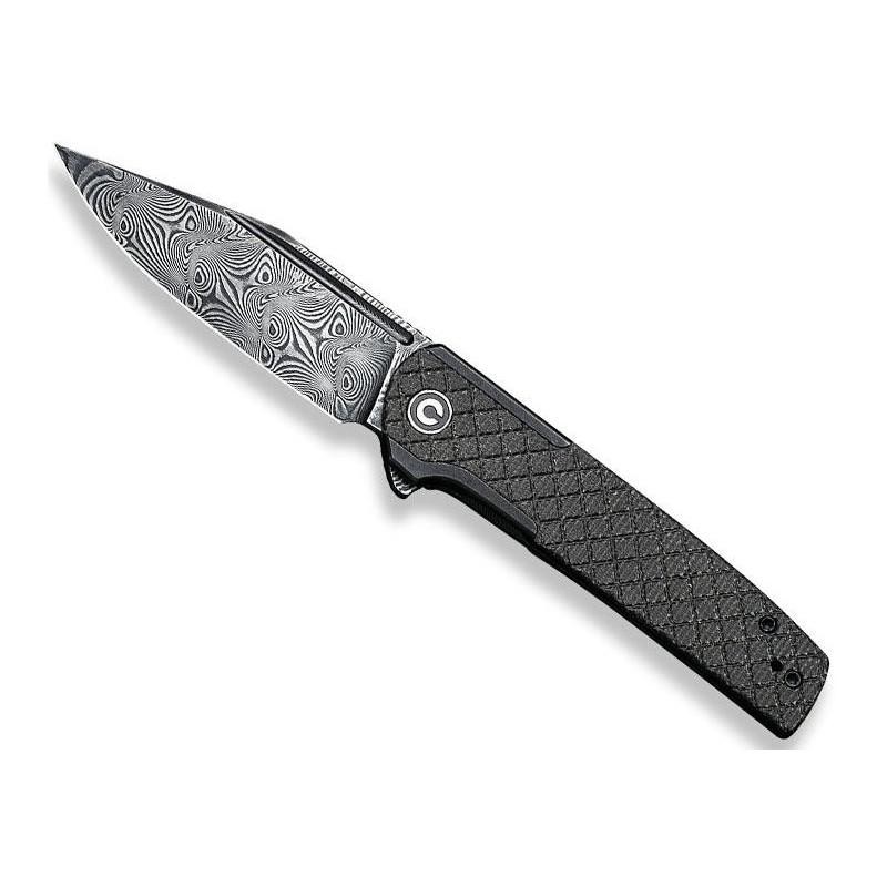 COUTEAU CIVIVI CACHET MICARTA VERT FONCE/ INOX DAMAS + ETUI