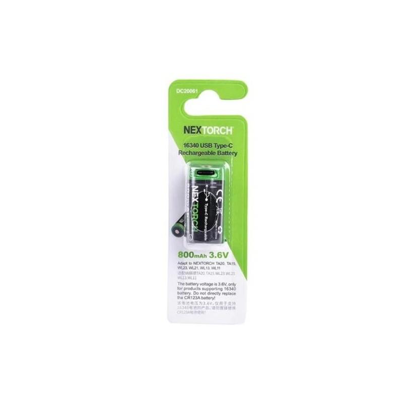 Batterie rechargeable 800 mAh USB-C Nextorch