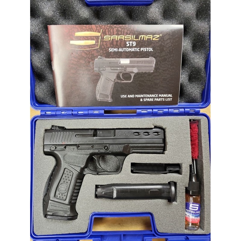 Pistolet SARSILMAZ ST9S noir, excellent rapport qualité/prix, neuf