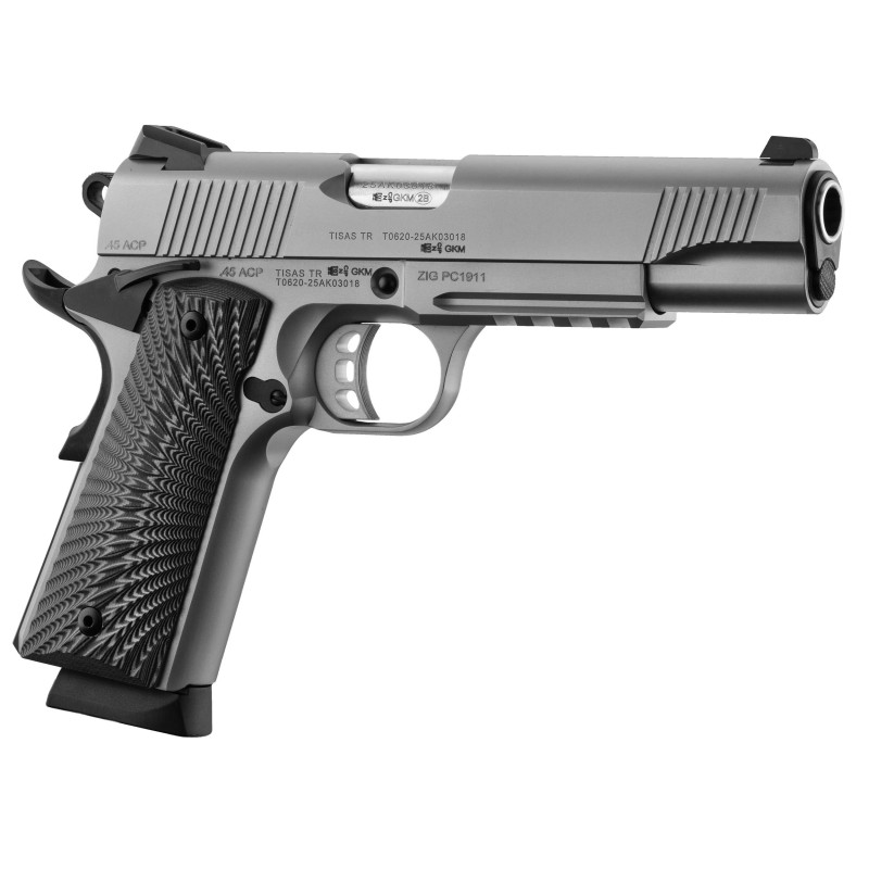 Pistolet TISAS - ZIG PC 1911 Inox - Cal: 45 ACP - Canon: 5''
