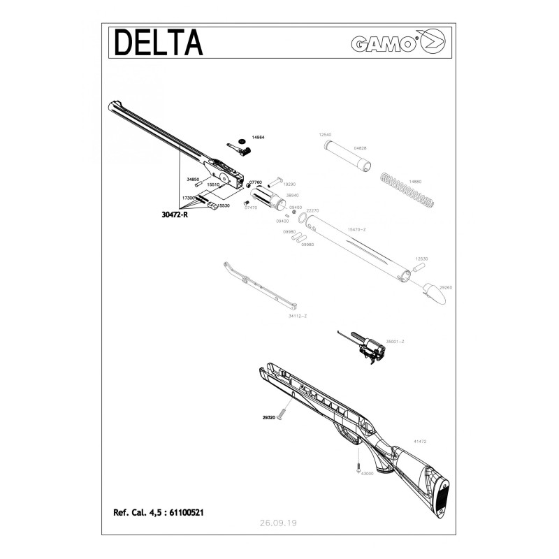 GAMO - KIT COMPRESSION (JUNIOR) 7,5 joules (CARABINE DELTA FOX, MAX, J