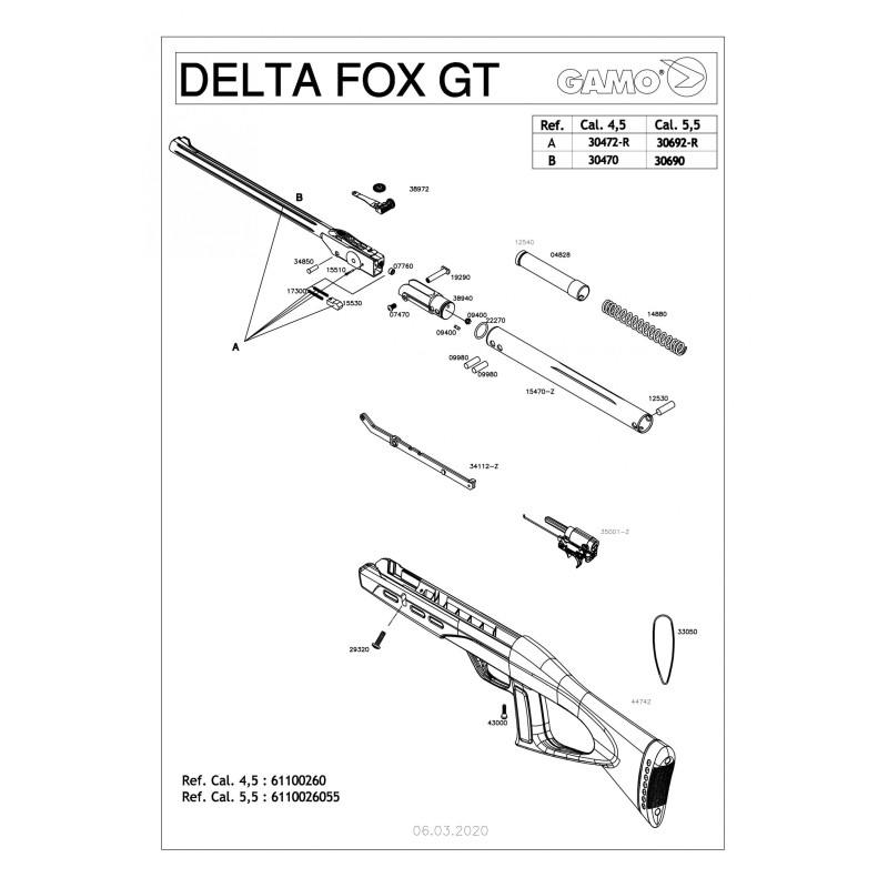 GAMO - KIT COMPRESSION (JUNIOR) 7,5 joules (CARABINE DELTA FOX, MAX, J