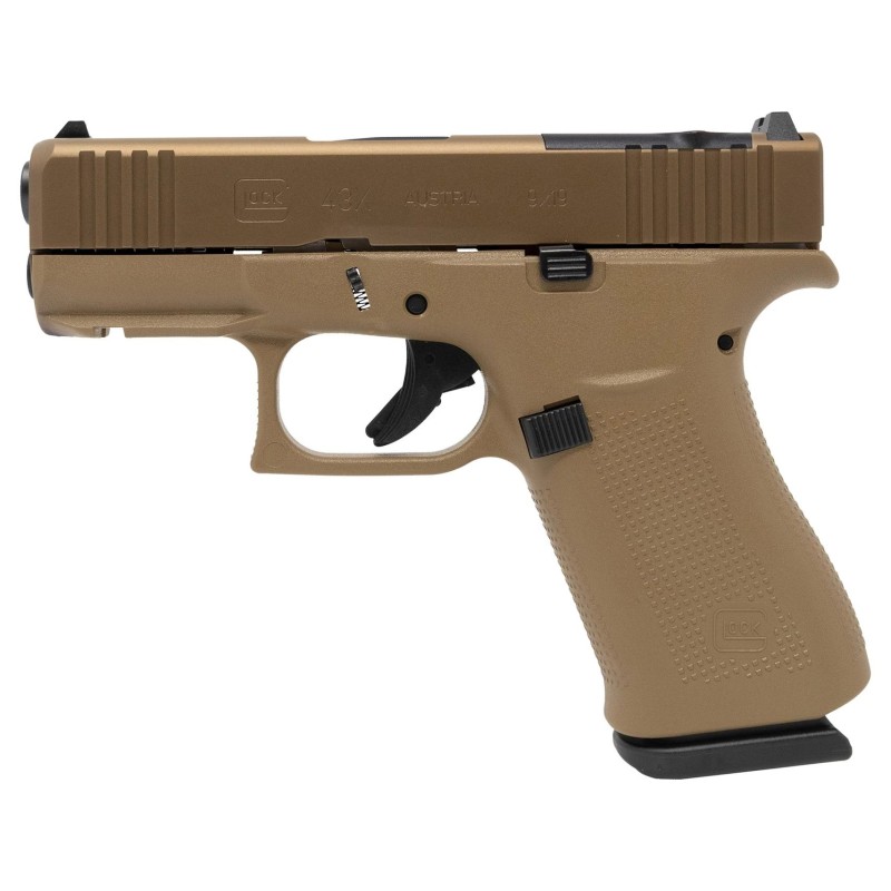 Pistolet GLOCK 43X RAIL MOS-K COYOTE - calibre 9x19 - 15coups