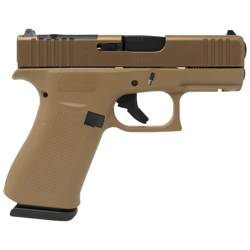 Pistolet GLOCK 43X RAIL MOS-K COYOTE - calibre 9x19 - 15coups