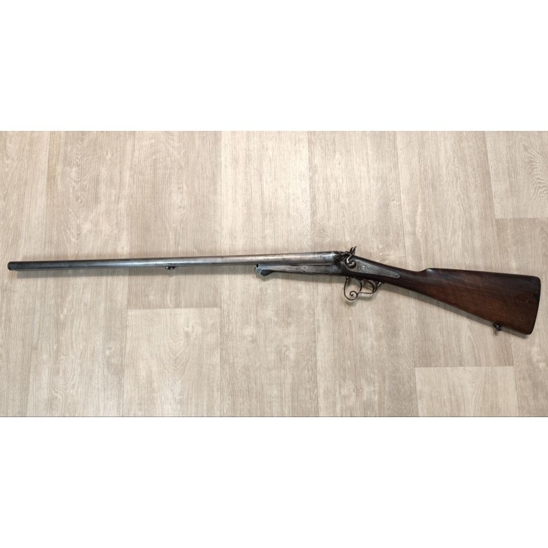 Fusil juxtaposé à chiens extérieurs artisan français cal 16/65