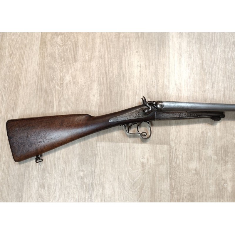 Fusil juxtaposé à chiens extérieurs artisan français cal 16/65