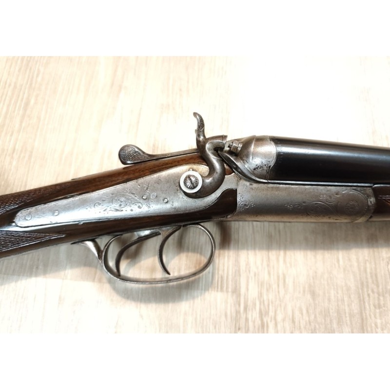 Fusil juxtaposé à chiens extérnes artisan français 16/65 - Collection