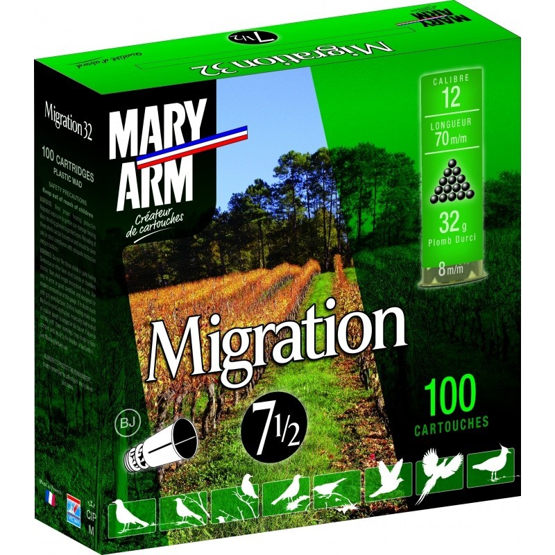 Cartouches MARY ARM PACK MIGRATION 32 - Cal 12/70 32GR N°7 1/2 X100