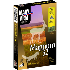 Cartouches MARY ARM MAGNUM 32 NIKELE - Cal:20/76 - 32gr - BJ - X10