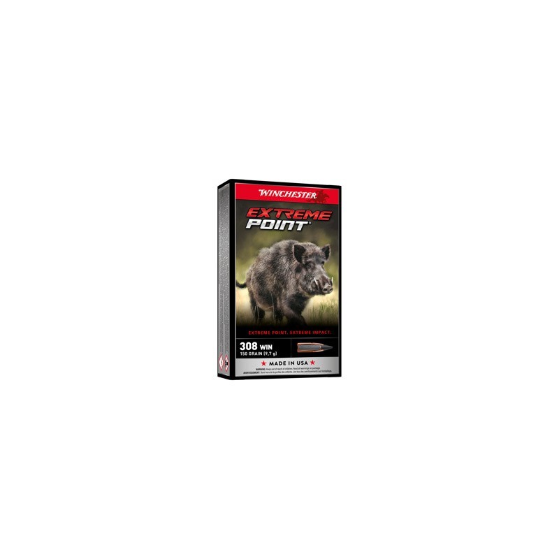 CARTOUCHES WINCHESTER 308 WIN - EXTREME POINT - 150 GR - BOITE DE 20 U