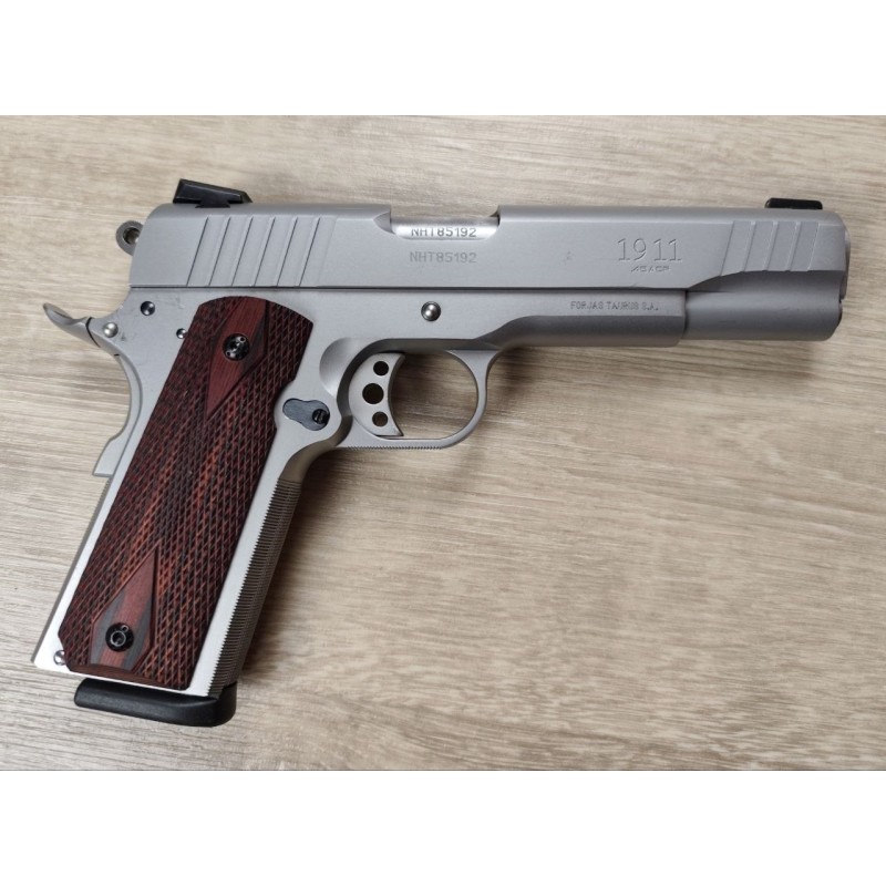 Taurus PT 1911 .45 ACP – Inox mat, 2 chargeurs, mallette, occasion