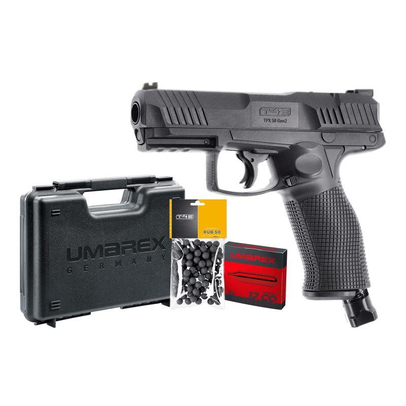 PACK pret a tiré Pistolet de défense UMAREX TPX50 GEN2 - Cal: 50 19,9j