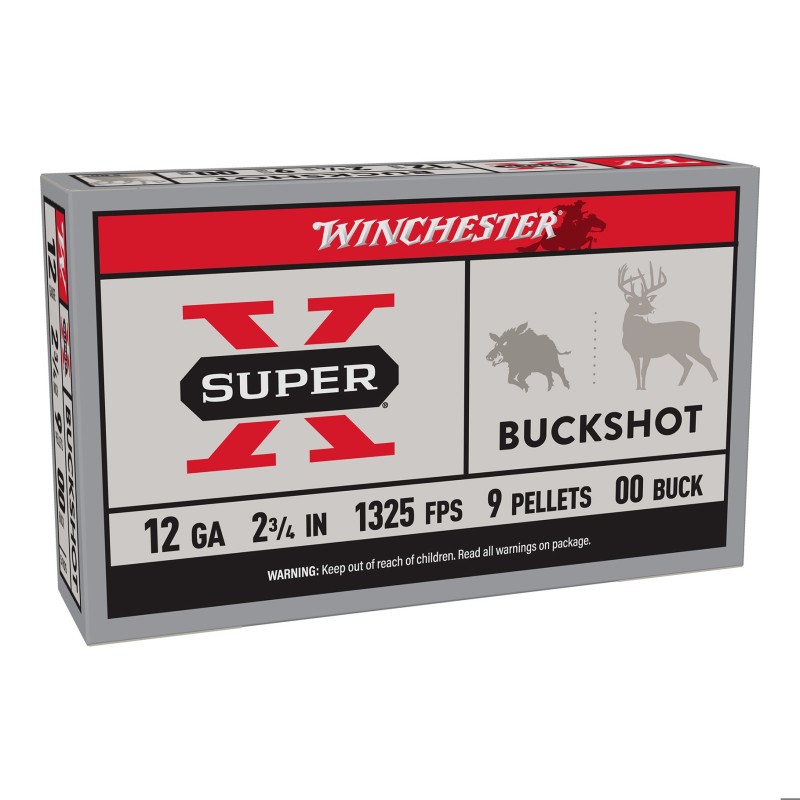 Cartouche Winchester CHEVROTINE  SUPER X - Cal: 12/70mm - 9 grains