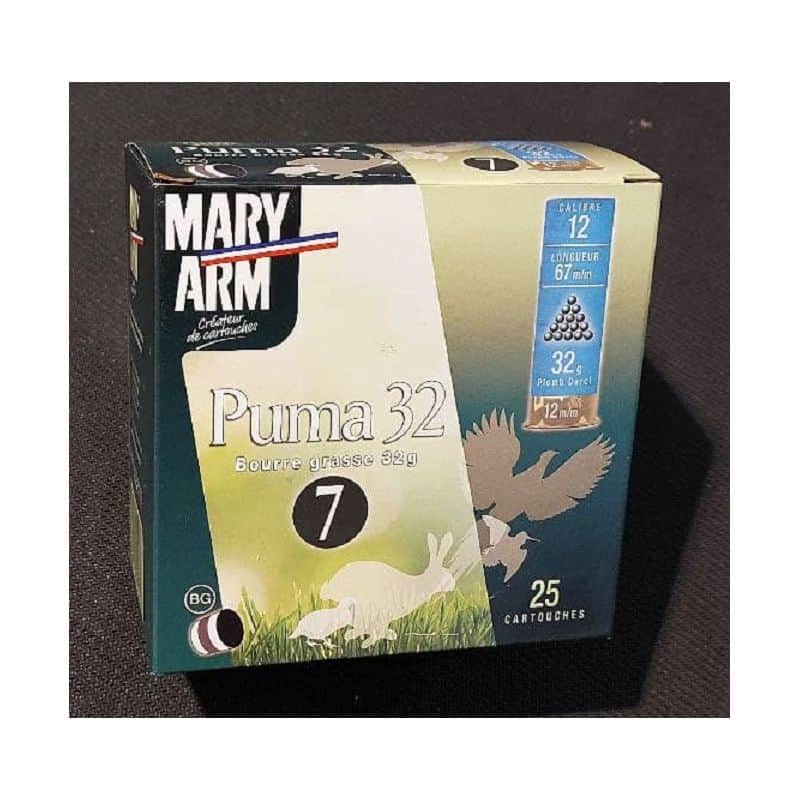 Cartouches MARY ARM PUMA 32 - Cal 12/67 32gr N°7 BG X25