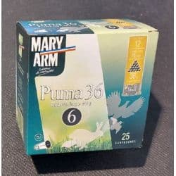 Cartouches MARY ARM PUMA 36 - Cal 12/70 36gr N°6 BJ X25