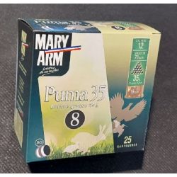 Cartouches MARY ARM PUMA 35 - Cal 12/70 35gr N°8 BG X25