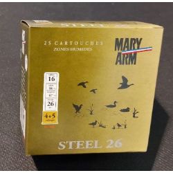 Cartouches MARY ARM STEEL 26 - Cal 16/67 26gr N°4+5X25