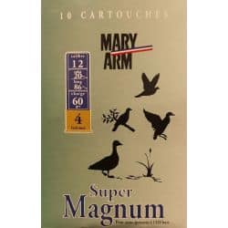 Cartouches MARY ARM SUPER MAGNUM - Cal 12/86 60gr N°4 X10