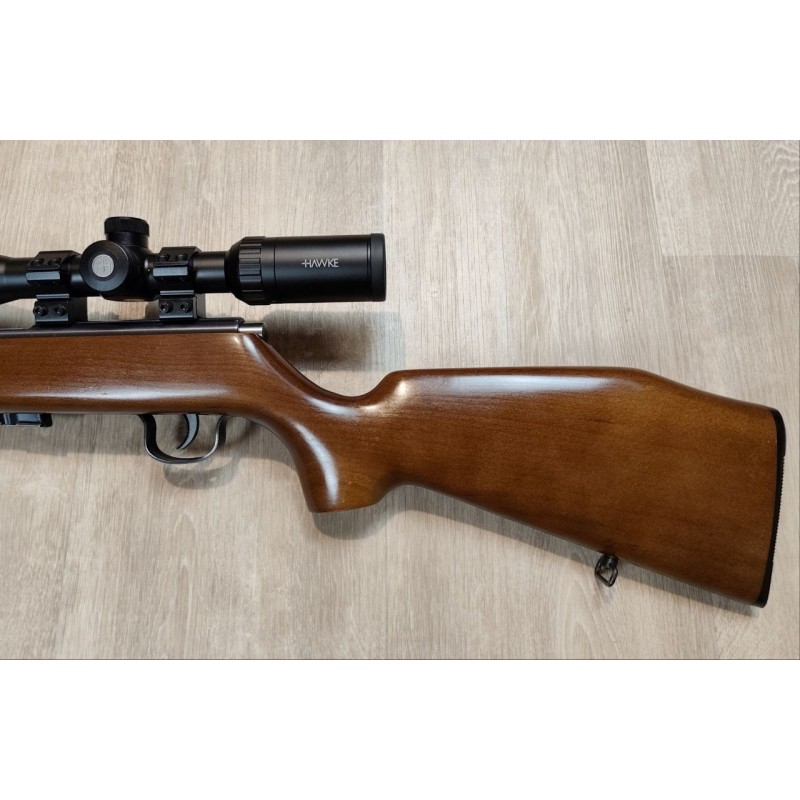 Carabine AKAH Albrecht Kind .22 LR à verrou + lunette Hawke