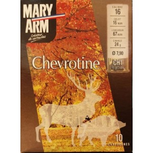 Cartouches MARY ARM CHEVROTINE - Cal 16/67 24gr BGCH1 9 grains X10