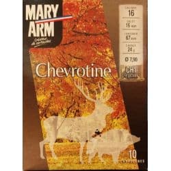 Cartouches MARY ARM CHEVROTINE - Cal 16/67 24gr BGCH1 9 grains X10