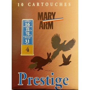 Cartouches MARY ARM PRESTIGE - Cal16/70 31gr N°4 BJ X10