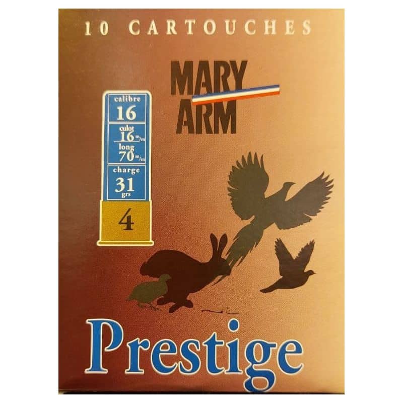 Cartouches MARY ARM PRESTIGE - Cal16/70 31gr N°4 BJ X10