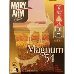 Cartouches MARY ARM MAGNUM 54 - Cal12/76 54gr N°2 BJ X10