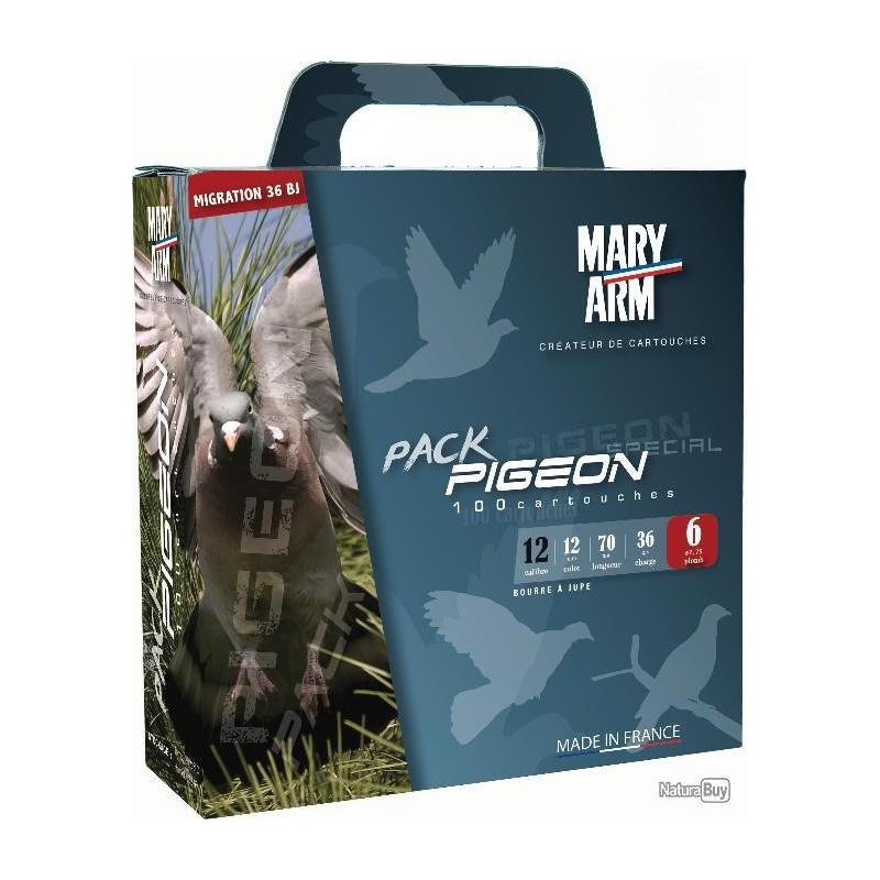 Cartouches MARY ARM PACK PIGEON 36 - Cal 12/70 36GR N°6 X100