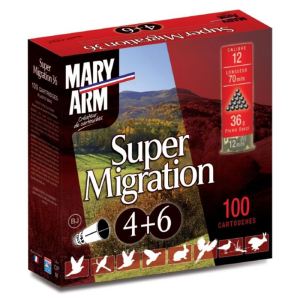 Cartouches MARY ARM PACK SUPER MIGRATION 36 - Cal 12/70 36GR N°4+6 X100