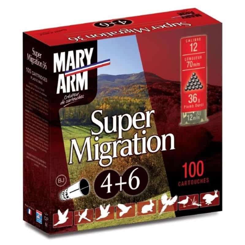Cartouches MARY ARM PACK SUPER MIGRATION 36 - Cal 12/70 36GR N°4+6 X100