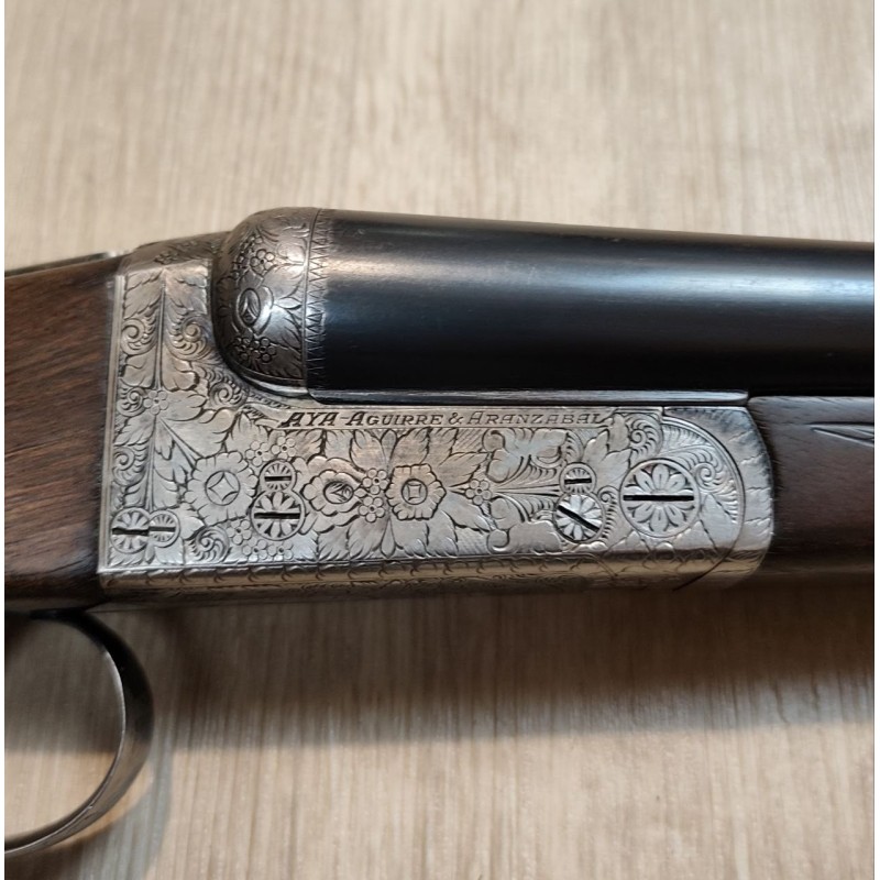 AYA 12/70 – Fusil de chasse juxtaposé gravé occasion
