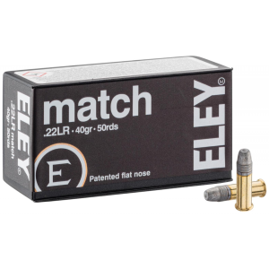 Cartouches ELEY Match - Cal: 22LR - 40gr - Boite de 50 unités