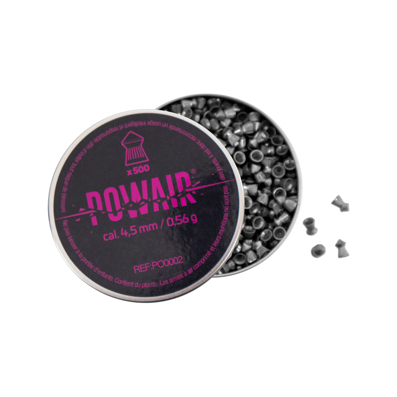 PLOMBS DIABOLO TETE POINTUS - POWAIR H&N - cal: 4.5mm - boite de 500