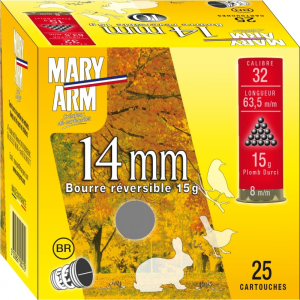 Cartouches MARY ARM - Cal: 14mm - BIOR (Bourre Réversible) - n°6 - 15 gr - x25