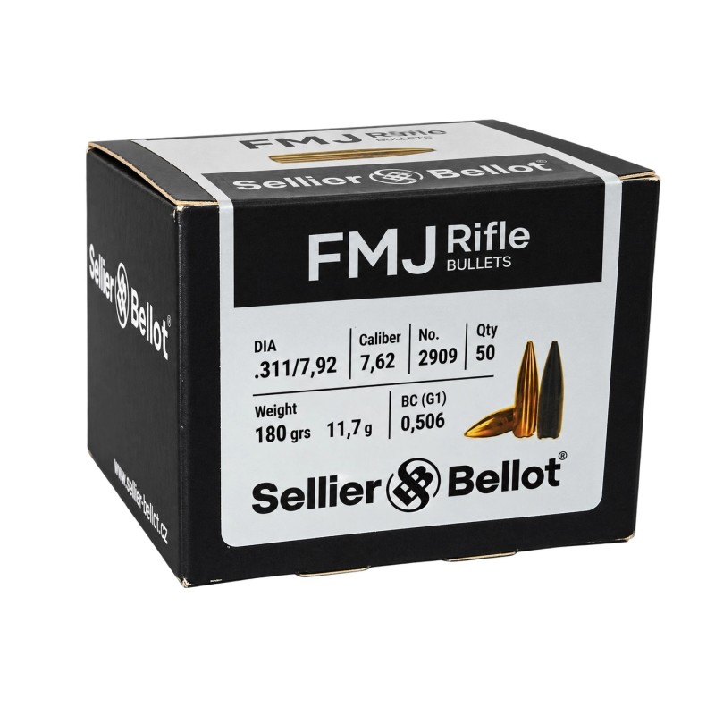 Ogives Sellier & Bellot - Cal. 303 (.311") FMJ - 180grs - 2909