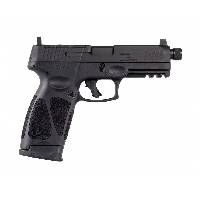 PISTOLET TAURUS G3 TACTICAL BLACK -Cal: 9X19 - canon: 4,5" - filetage 1/2x28unf