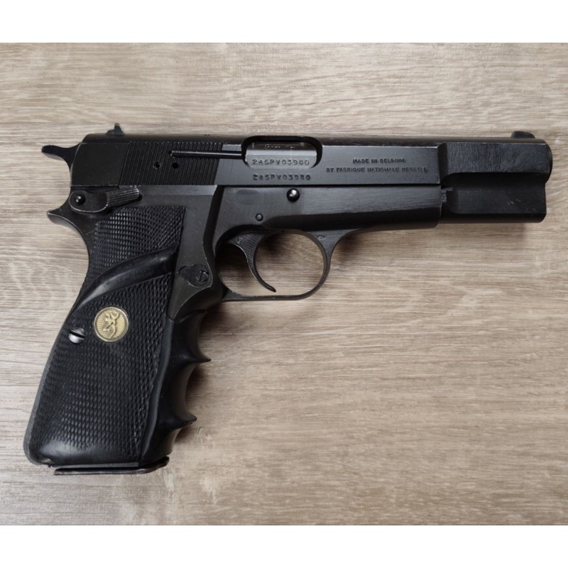 Pistolet FN GP35 Surplus Belge carcasse acier 9x19, occasion révisée