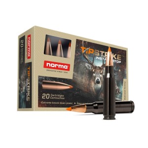 Cartouche Norma Tipstrike speciale canon court et silencieux .308 Win 11,0 g - 170gr boîte de 20 munitions