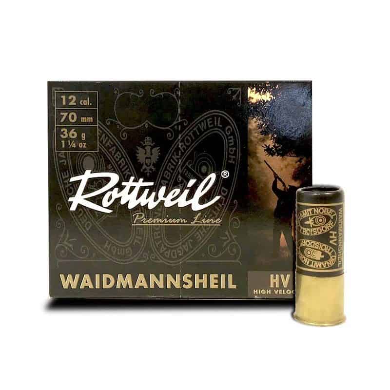 ROTTWEIL Waidmannsheil cal 12/70 36g Plomb N°1 HV