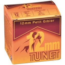 Cartouches TUNET 12 mm Petit Gibier n°9 - boite de 25
