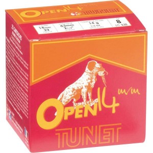 Cartouches TUNET Open Cal. 14 mm - n°8 - boite de 25