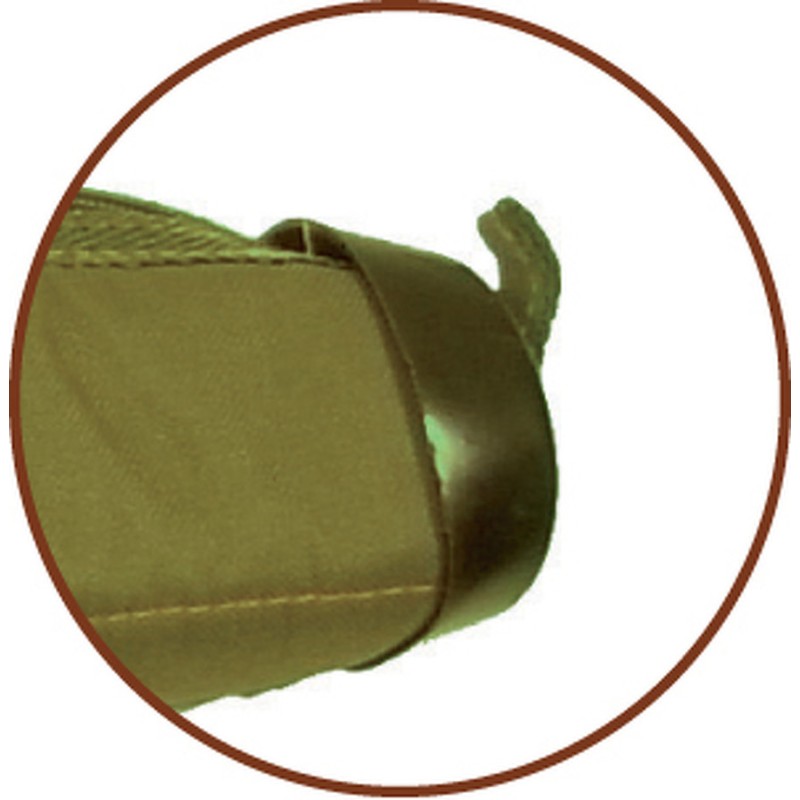 FOURREAU FUSIL SOLOGNE TOILE VERTE 110x22 avec renfort extrémité