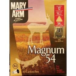 Cartouches MARY ARM MAGNUM 54 - Cal12/76 54gr N°4 BJ X10