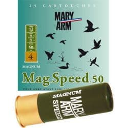 Cartouches MARY ARM MAG.SPEED.50 Cal12/76 50gr N°4 BJ X25
